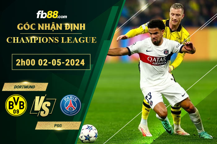 Fb88 soi kèo trận đấu Dortmund vs PSG