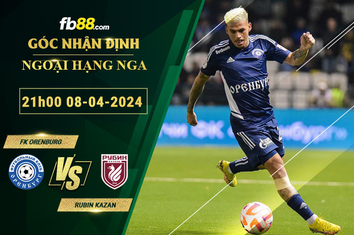 Fb88 soi kèo trận đấu FK Orenburg vs Rubin Kazan