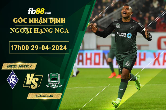 Fb88 soi kèo trận đấu Krylya Sovetov vs Krasnodar