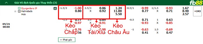 Fb88 bảng kèo trận đấu Djurgardens vs Halmstads