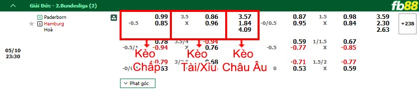 Fb88 bảng kèo trận đấu Paderborn vs Hamburger