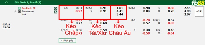 Fb88 bảng kèo trận đấu Sao Paulo vs Fluminense