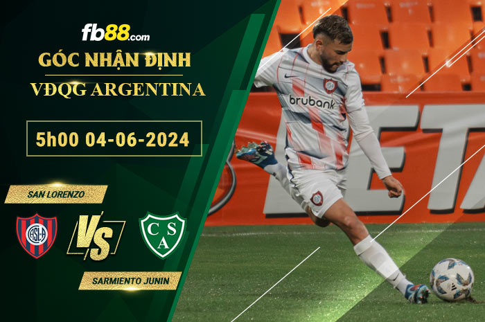 Fb88 soi kèo trận đấu San Lorenzo vs Sarmiento Junin